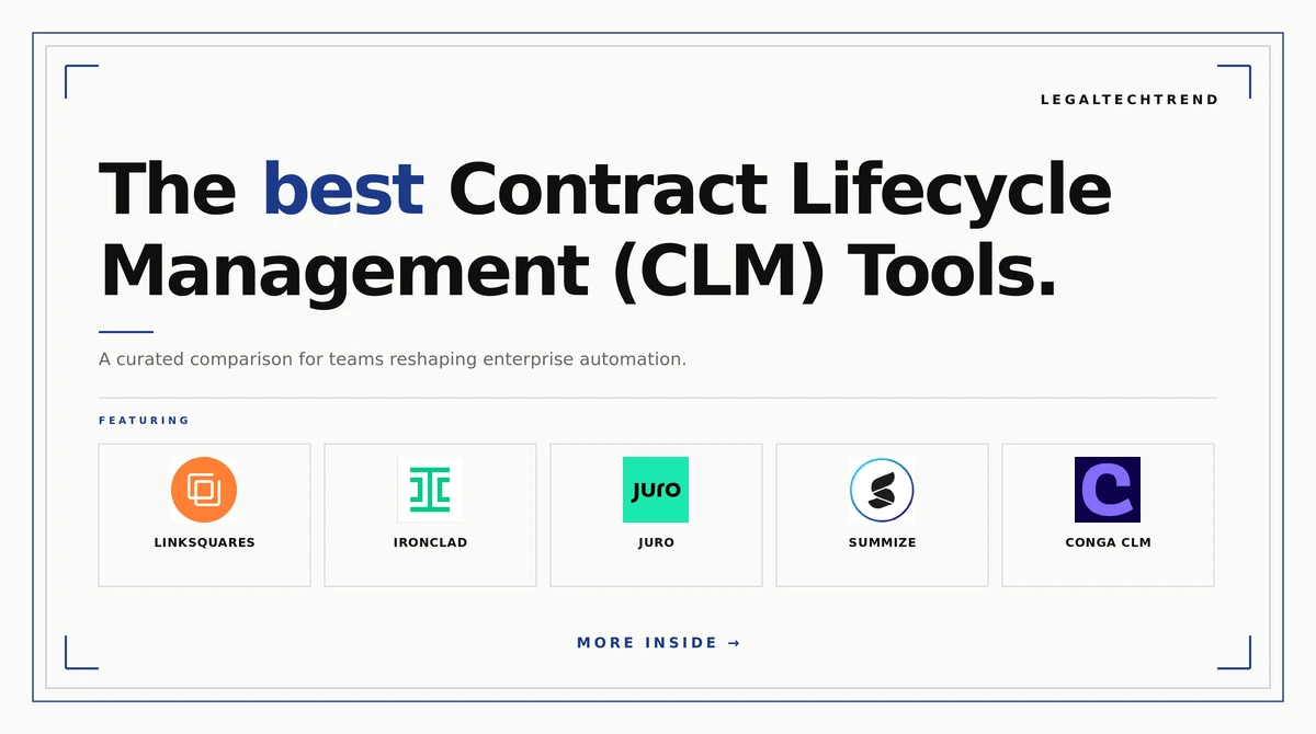 best contract lifecycle management tools